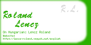 roland lencz business card